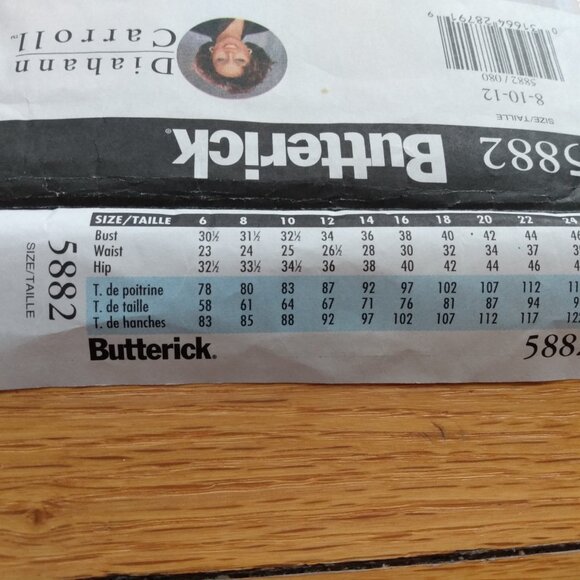 Formal Dress & Jacket Sewing Pattern Size 8-12 Diahann Carrol 5882 UNCUT - Picture 4 of 11